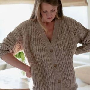 Jenni Kayne Cocoon Women Cardigan Knit Brown